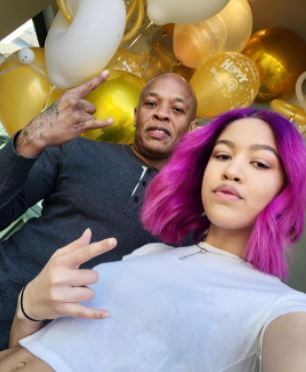 Truly Young with her father Dr. Dre.